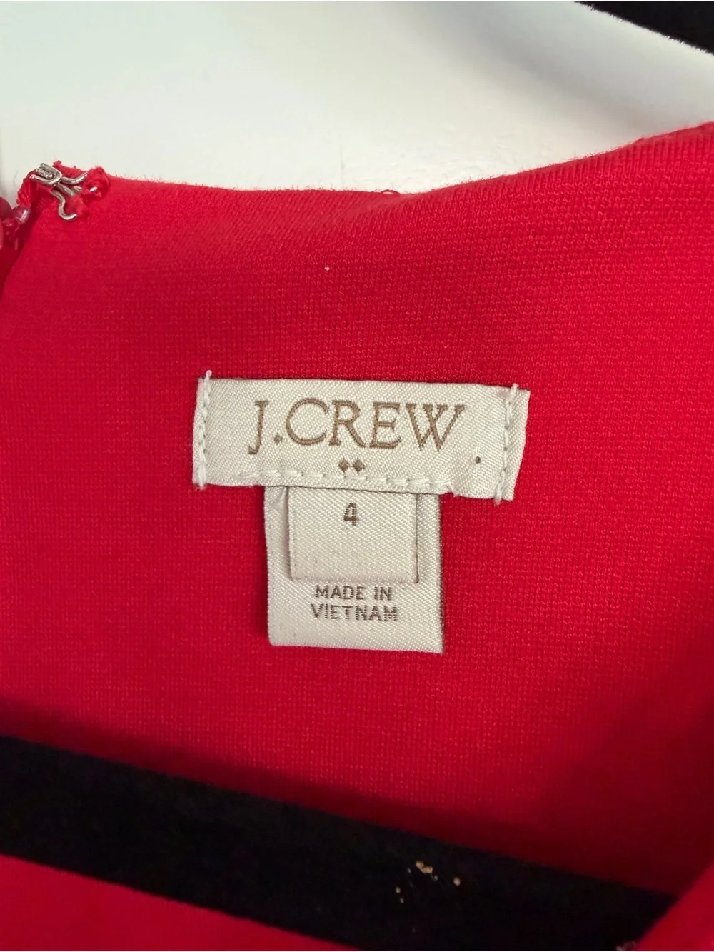 J. Crew Red Short-Sleeve Fit & Flare Mini Dress